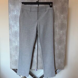 LOFT Light Gray Tailored Straight Leg Trousers